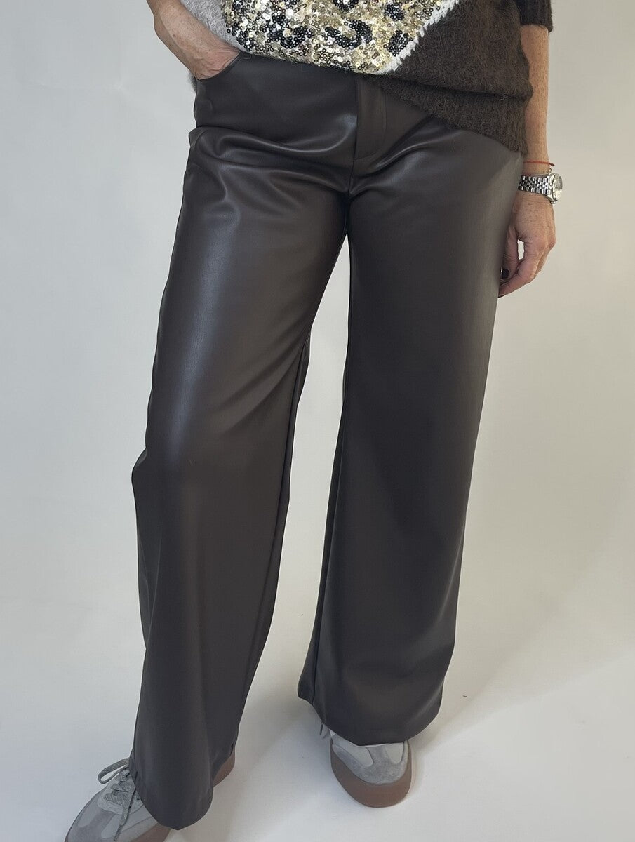 Pantalone ecopelle